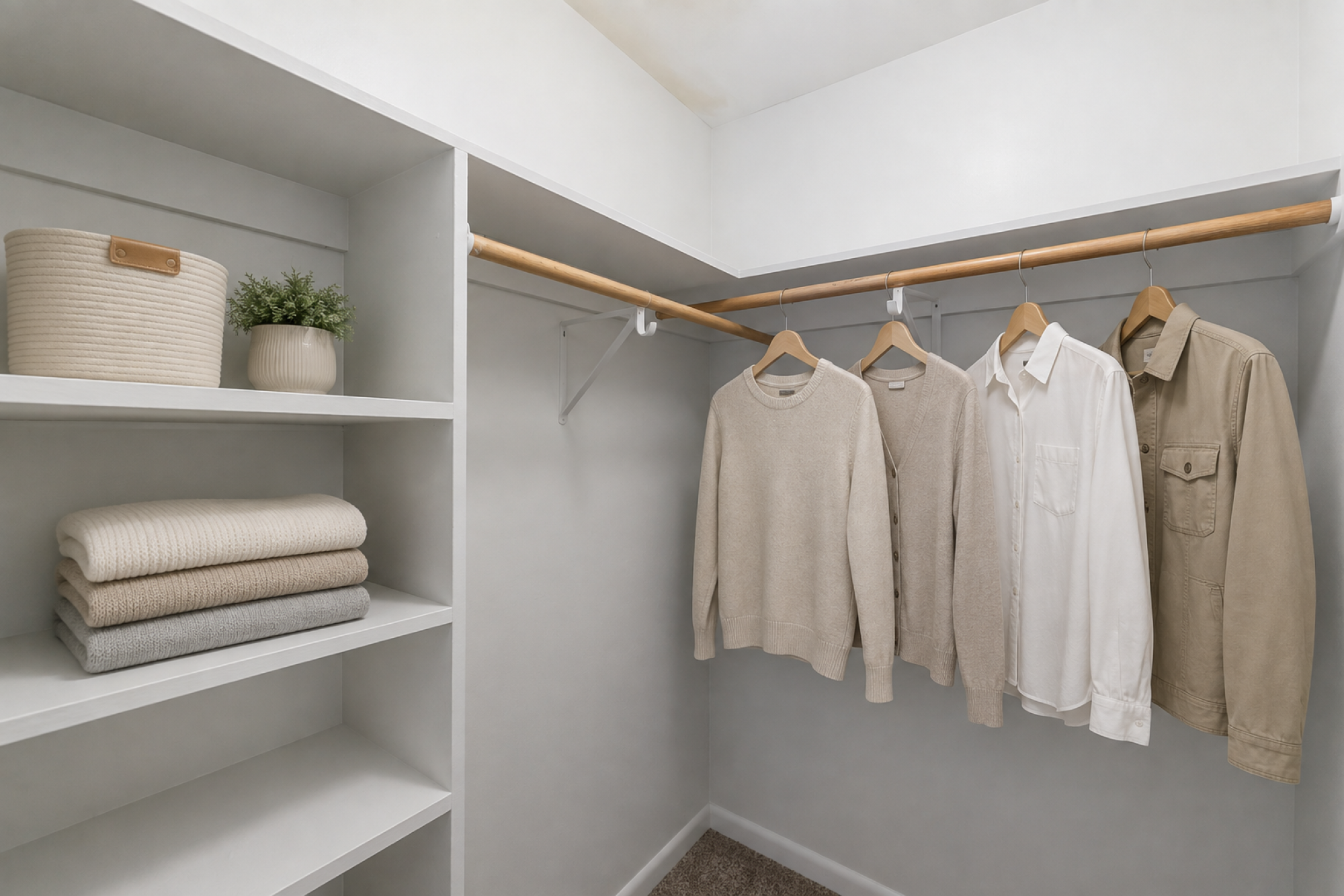 walk-in closets available