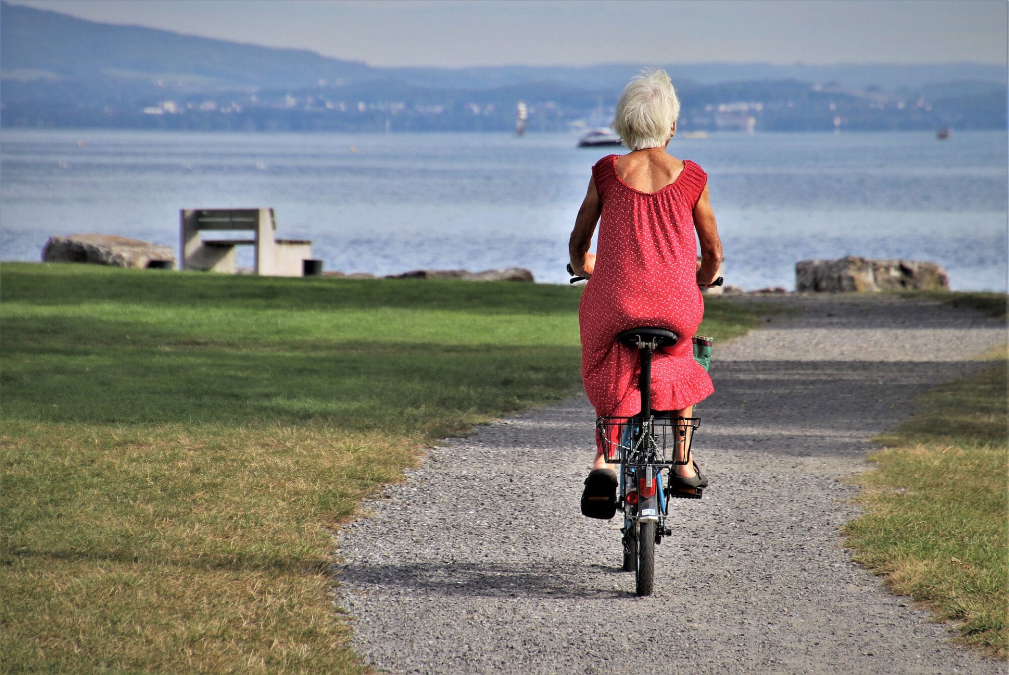 Bike ride along a waterfront path, reflecting the active coastal lifestyle near The Landings at Sea Forest in New Port Richey, FL.