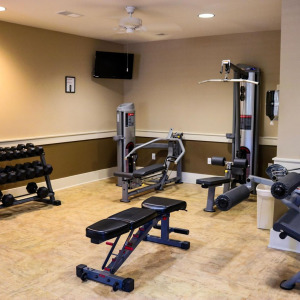 Townhomes at Chapel Watch Village community amenities with a state-of-the-art fitness center and fitness machines and equipment