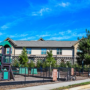 Townhomes at Chapel Watch Village community amenities with a large on-site dog park