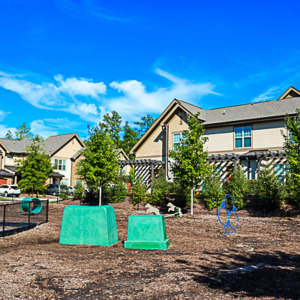 Townhomes at Chapel Watch Village community amenities with a large on-site dog park