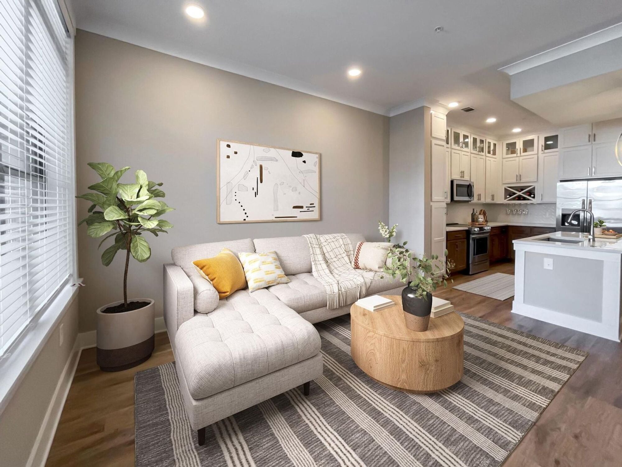 A6 living room with accent wall