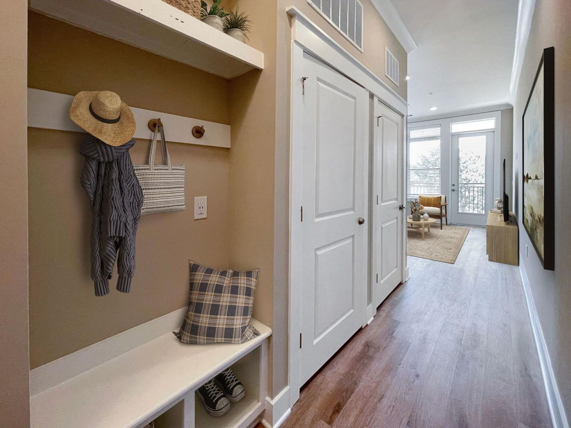A3 entryway with built-in coat rack
