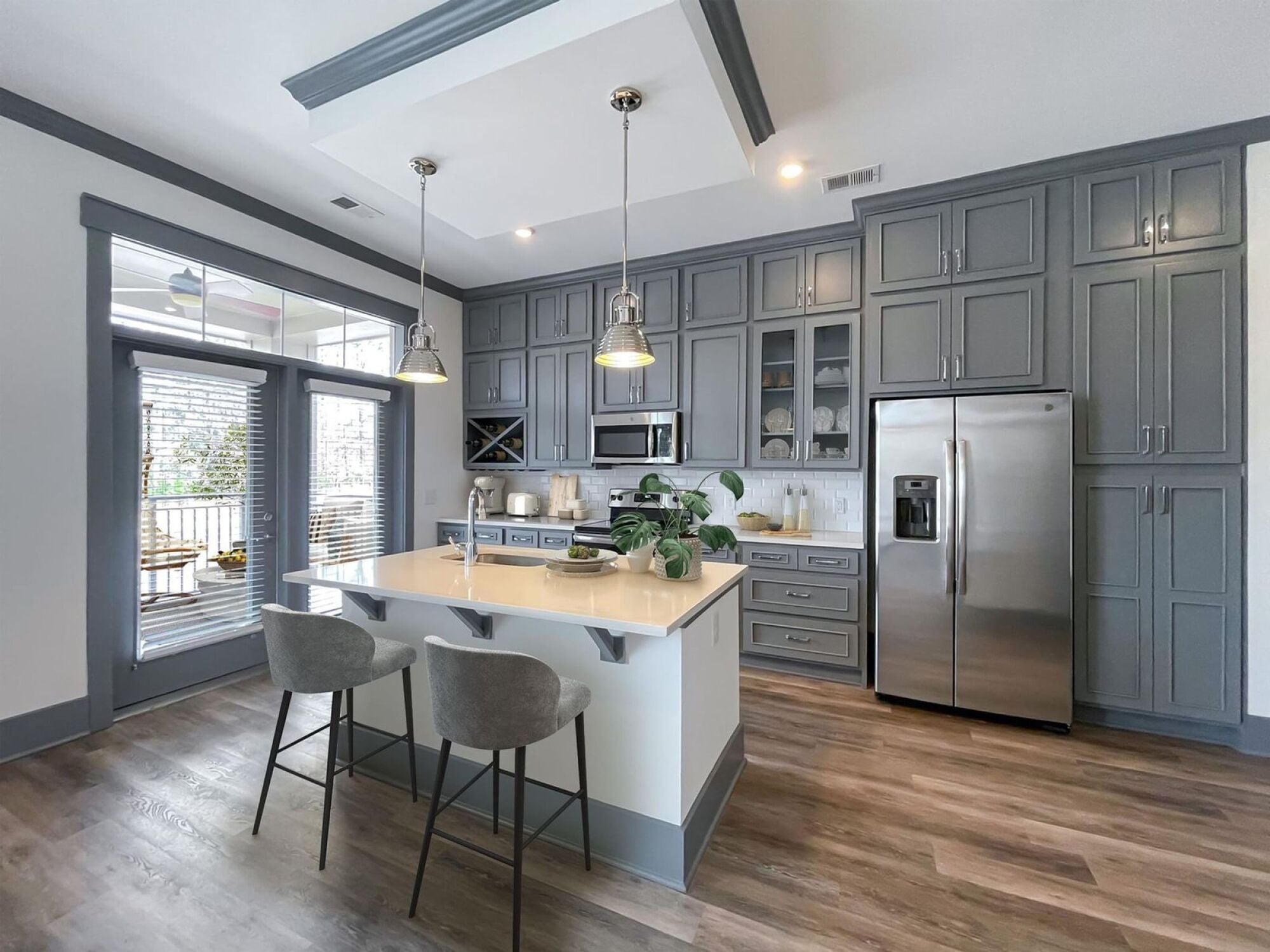 Ravenswood open concept kitchen with floating island