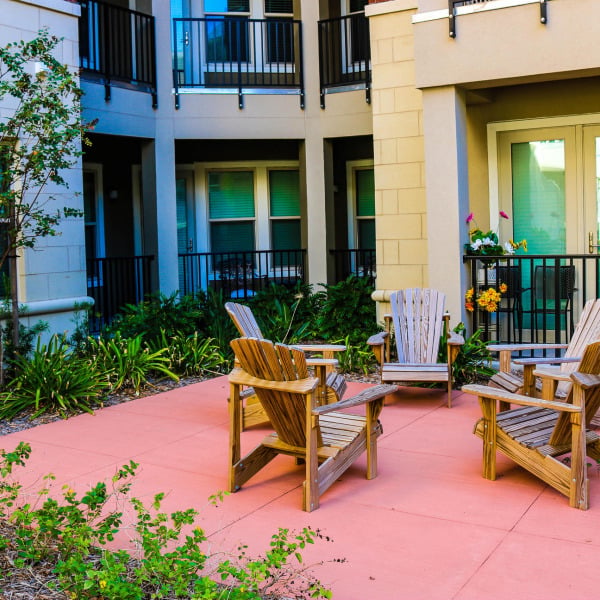 Outdoor patio area