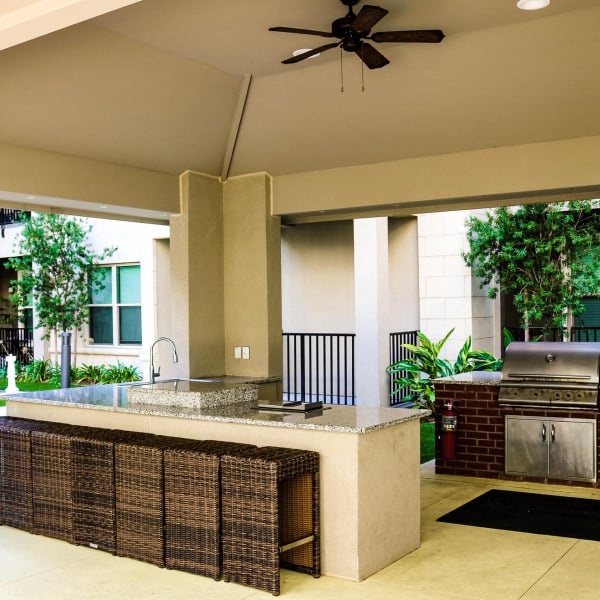 Outdoor grilling area