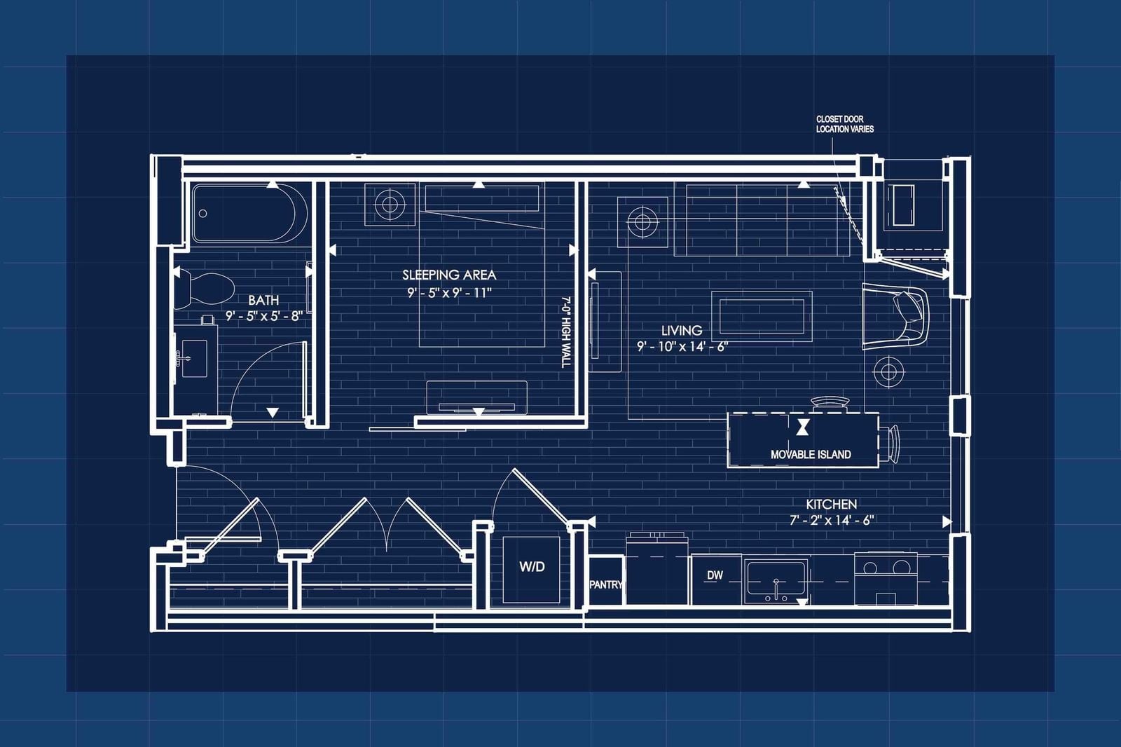 View 1 Bedroom details in a modal window