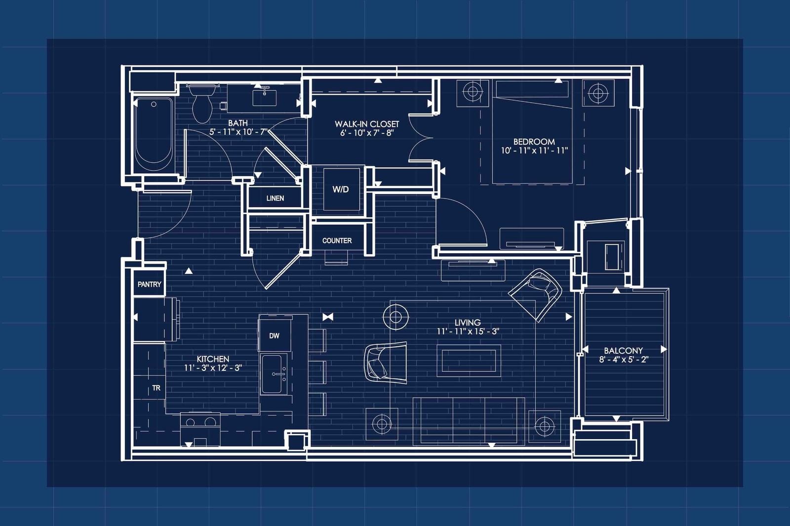 View 1 Bedroom details in a modal window