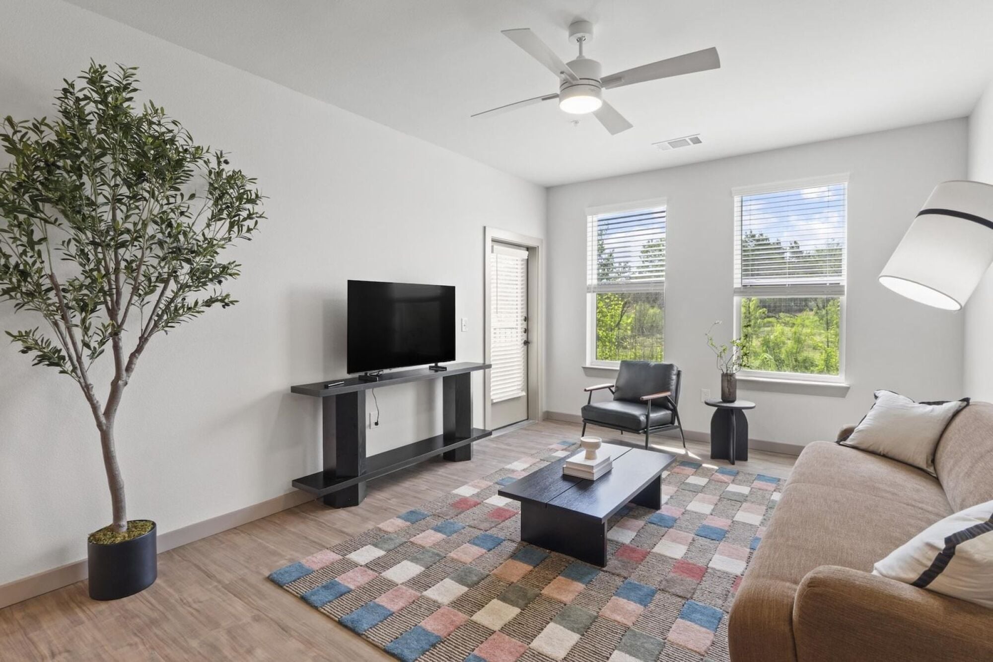 Spacious Living Area with abundant natural lightingin Austin TX