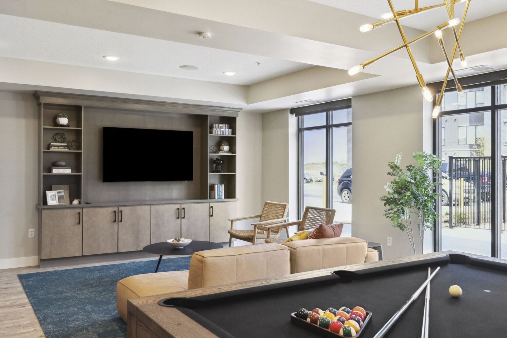 The community room at Terra Residences in Maple Grove, MN.