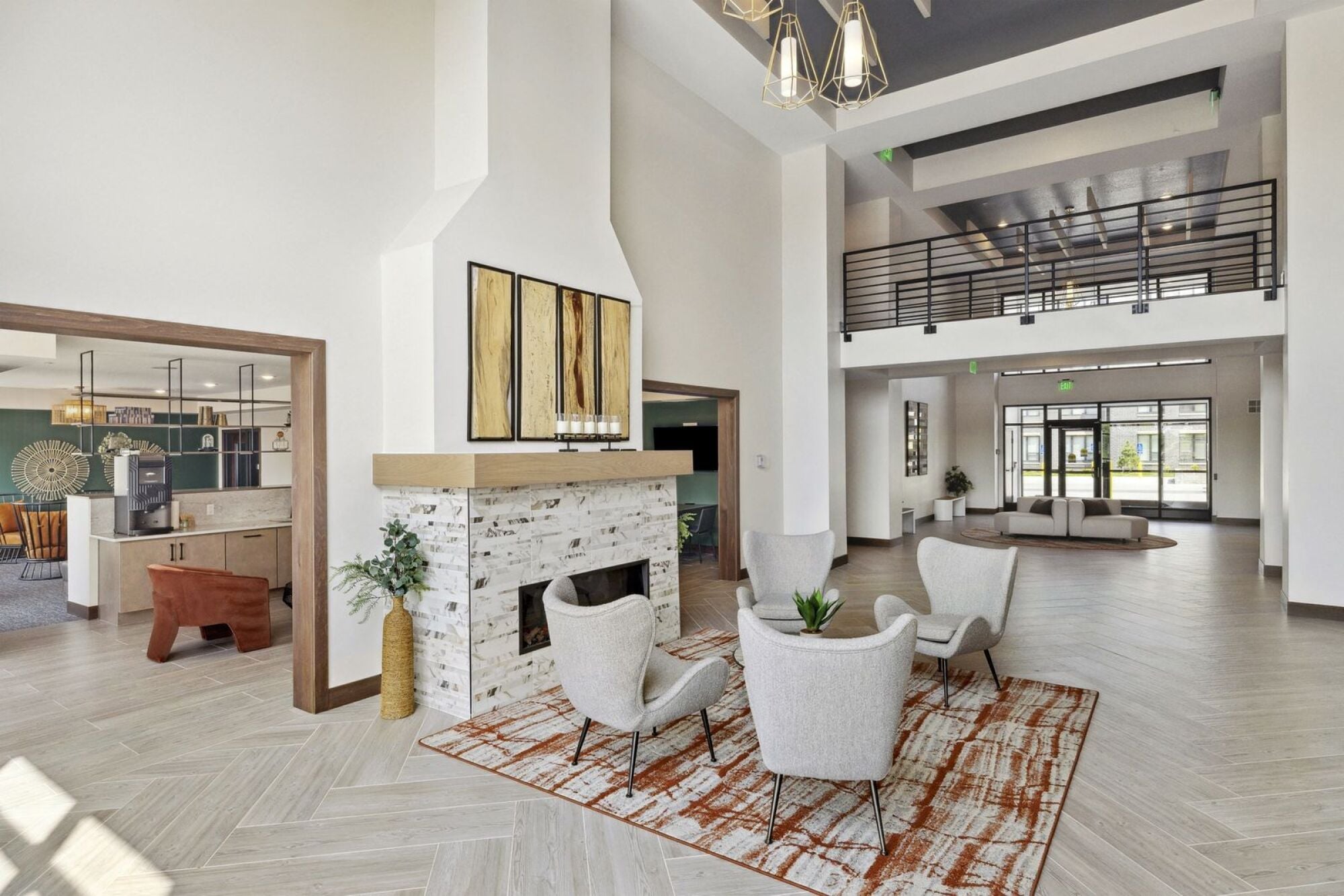 The lobby at Terra Residences in Maple Grove, MN.