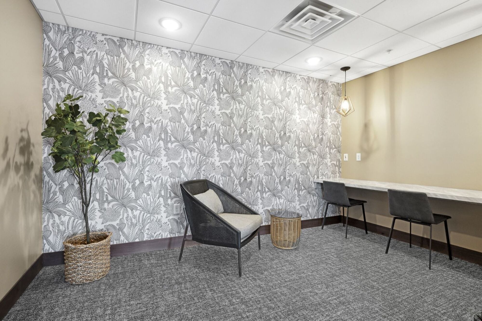 The work from home lounge at Terra Residences in Maple Grove, MN.