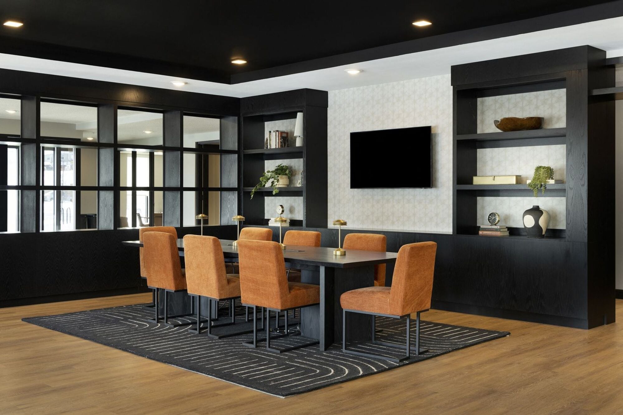The work lounge at The Blakeley in Shakopee, MN.