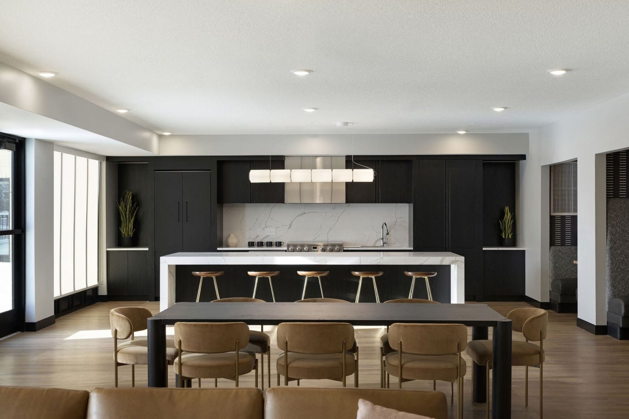 The clubroom kitchen at The Blakeley in Shakopee, MN.