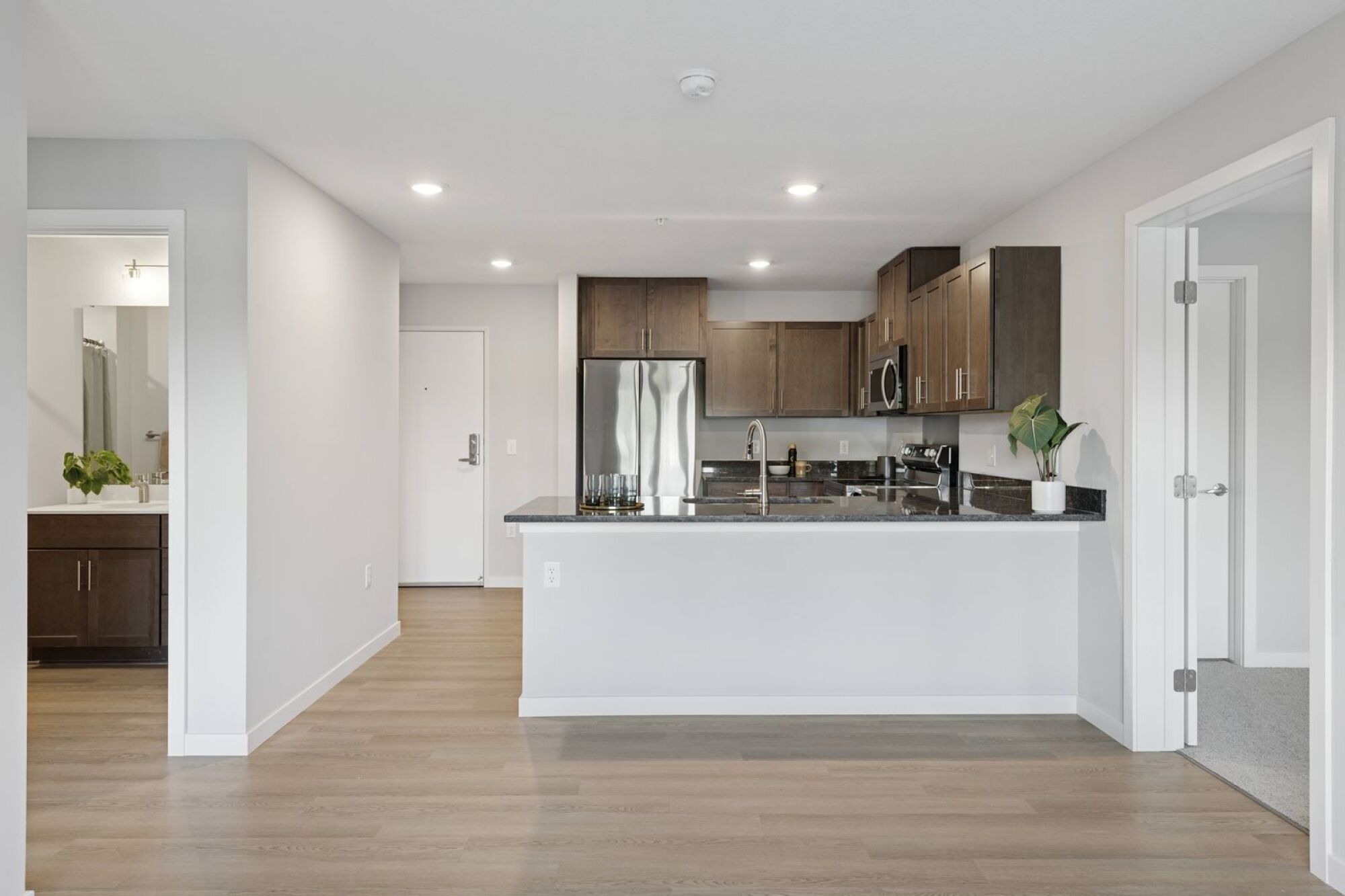 A kitchen at Callisot Commons in Fridley, MN.