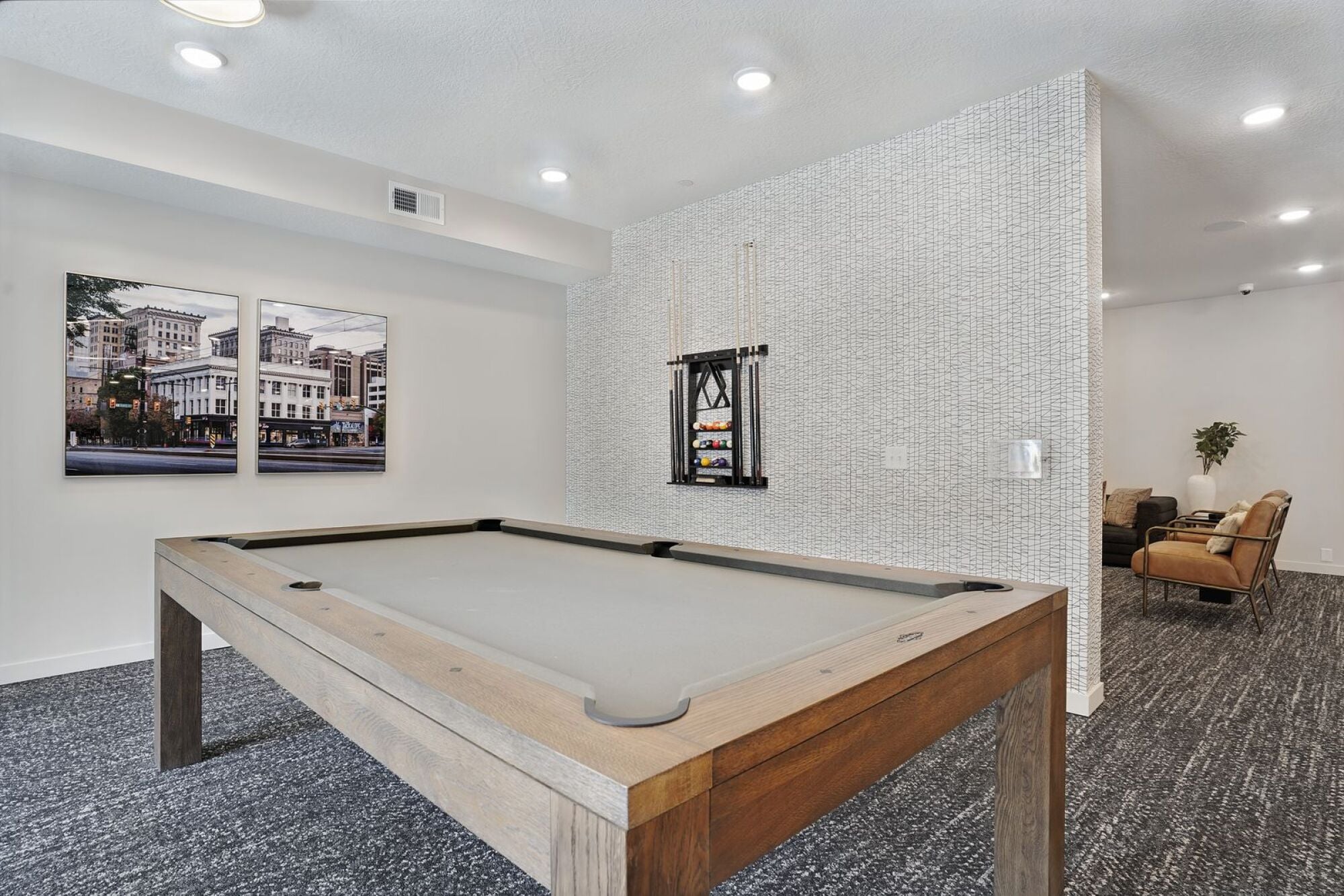 Game room at The Whitney in Salt Lake City, Utah.