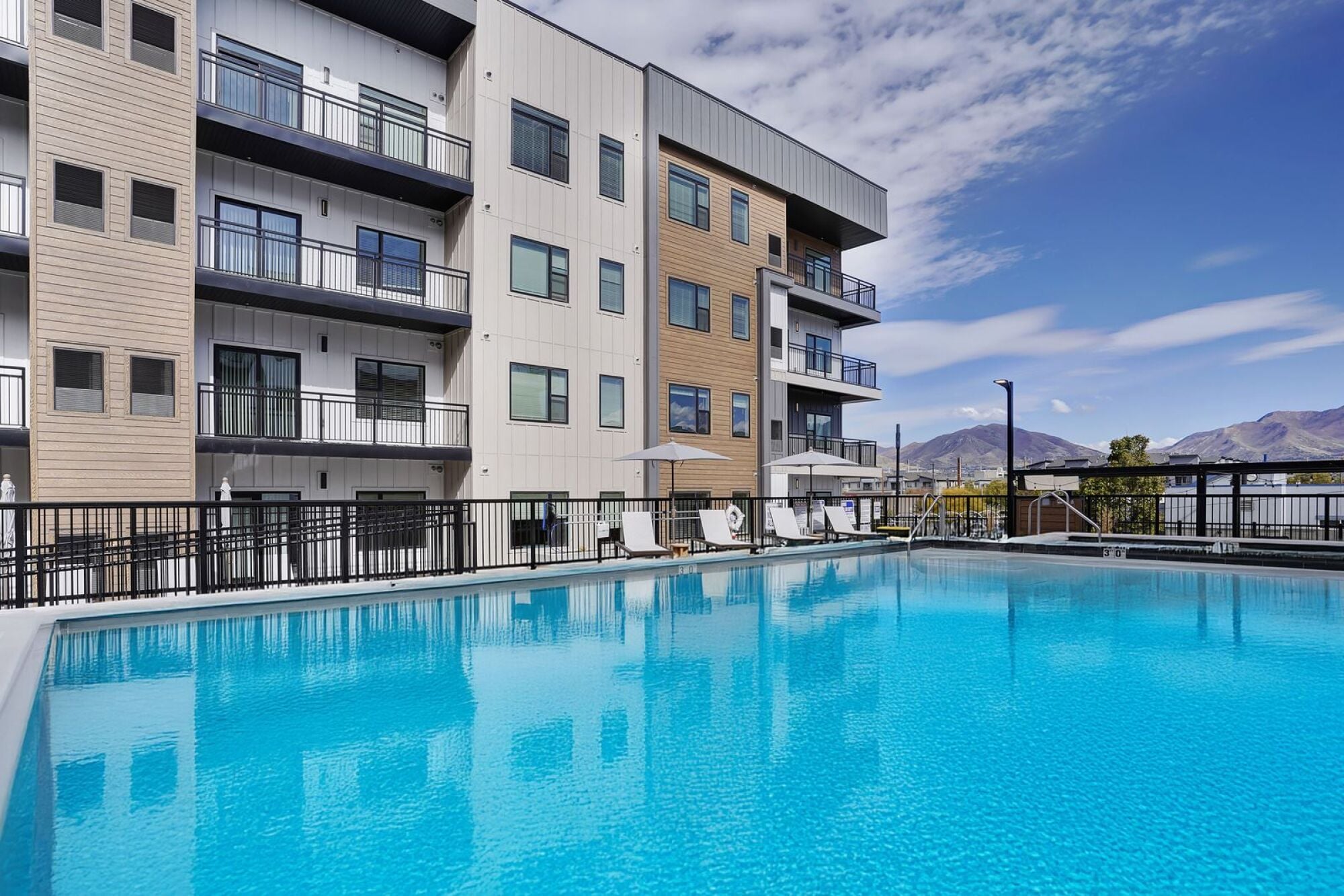 A swimming pool at The Whitney in Salt Lake City, Utah.