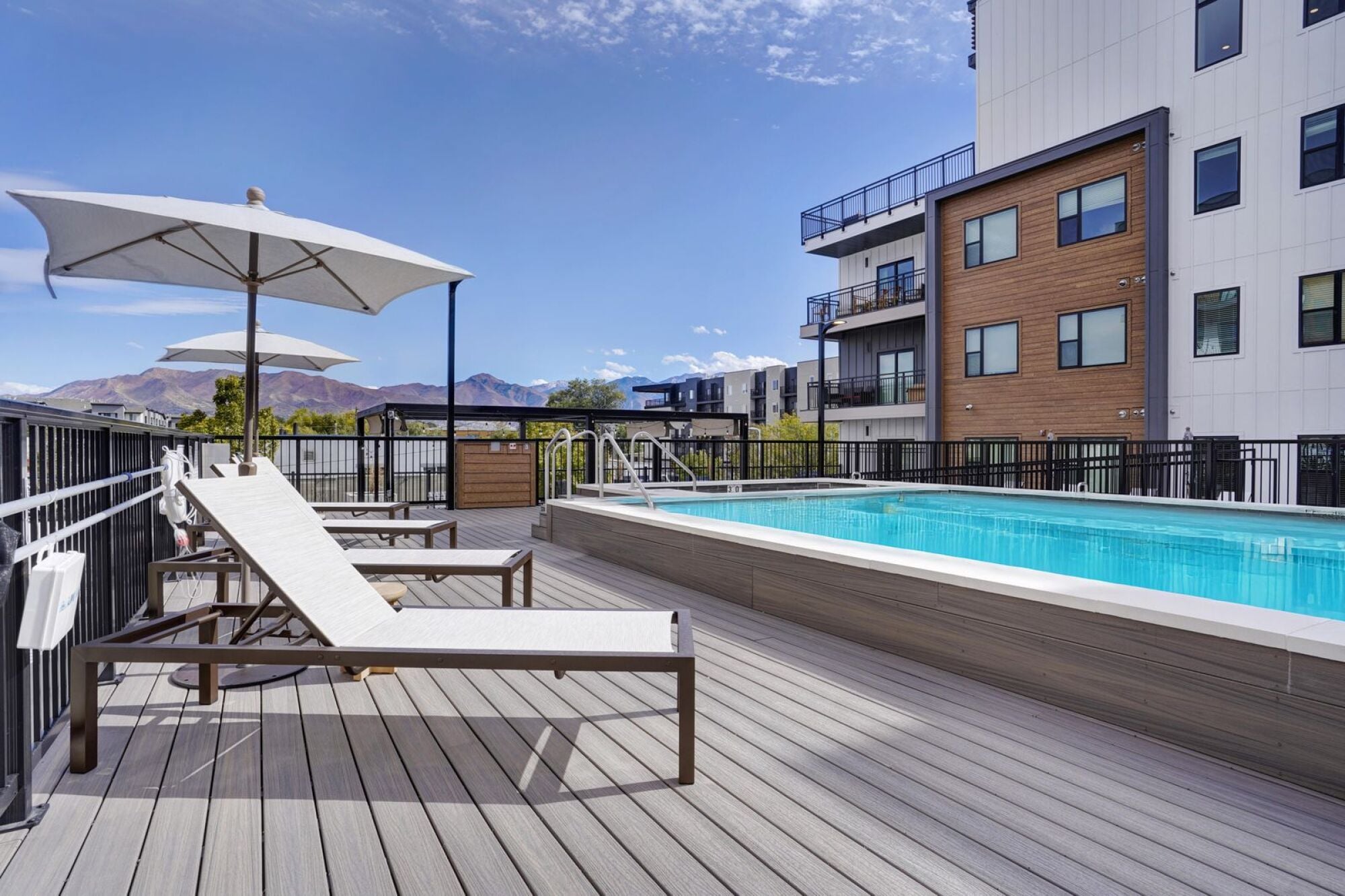Outdoor pool at The Whitney in Salt Lake City, Utah.