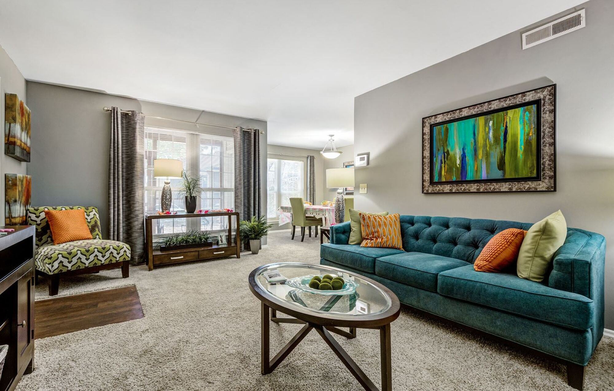 Living room at Madison Hunters Glen, Raleigh, 27606