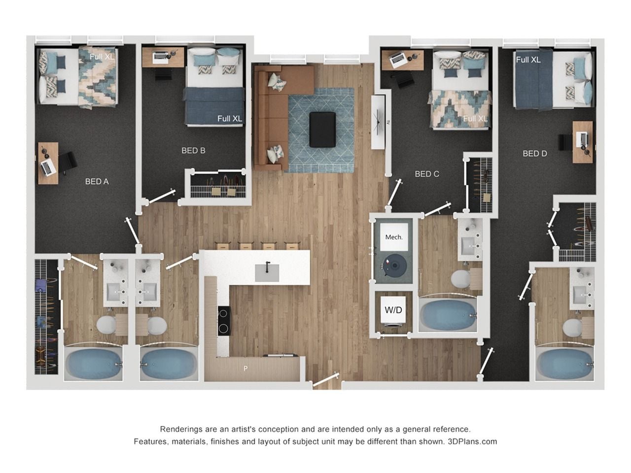 Price is Per Bedroom.