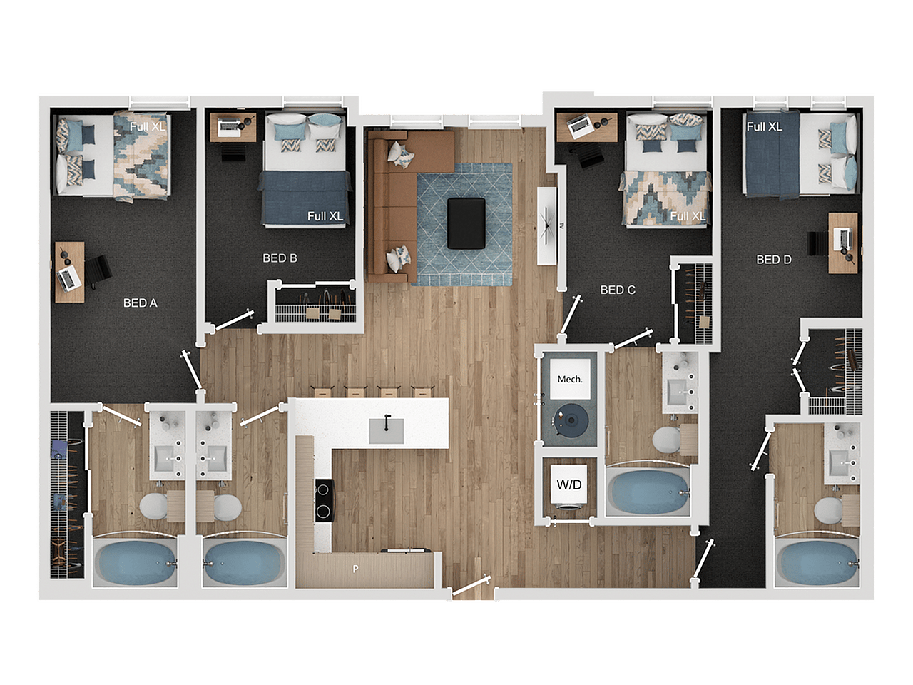 Price is Per Bedroom.