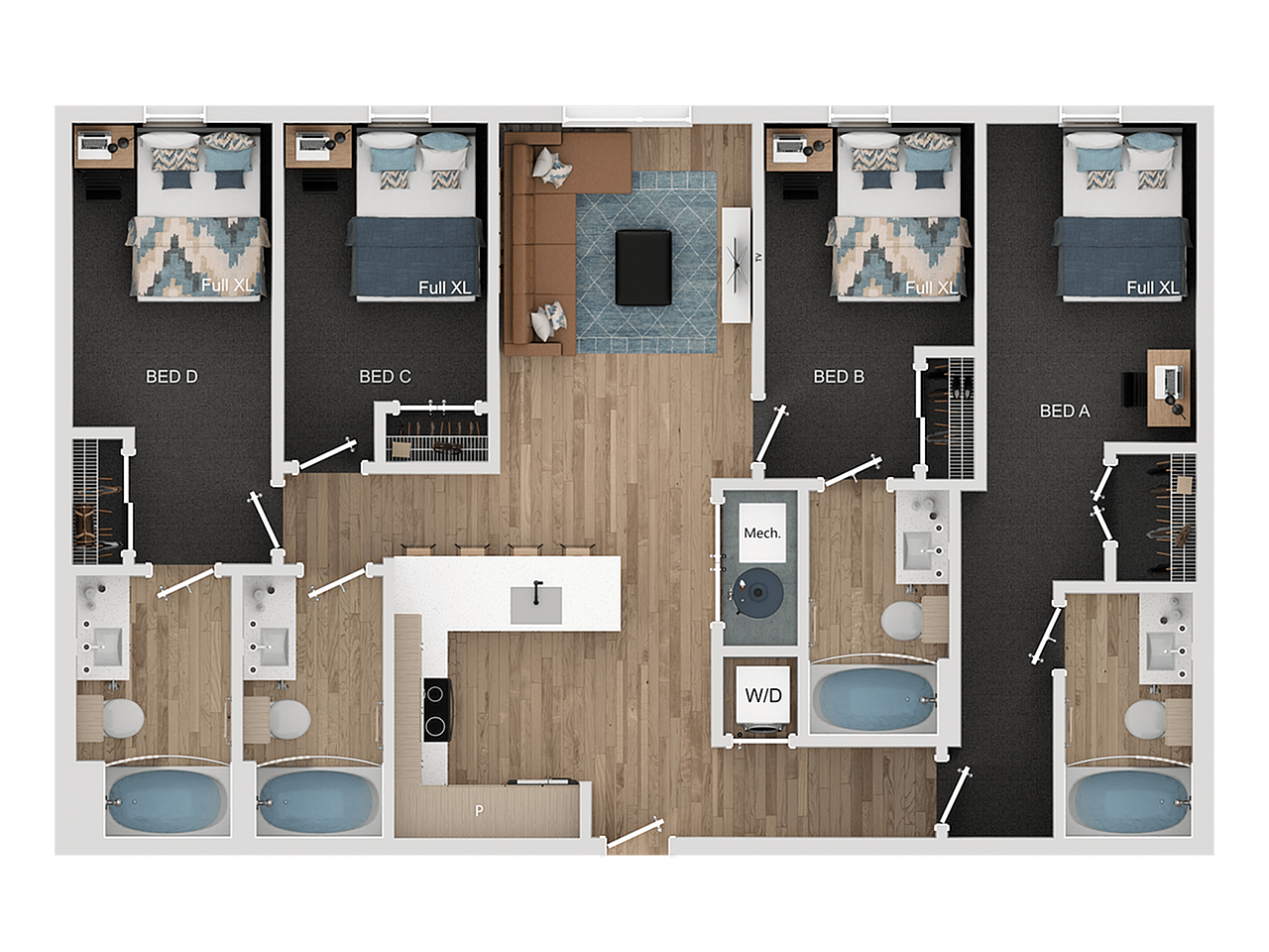 Price is Per Bedroom.