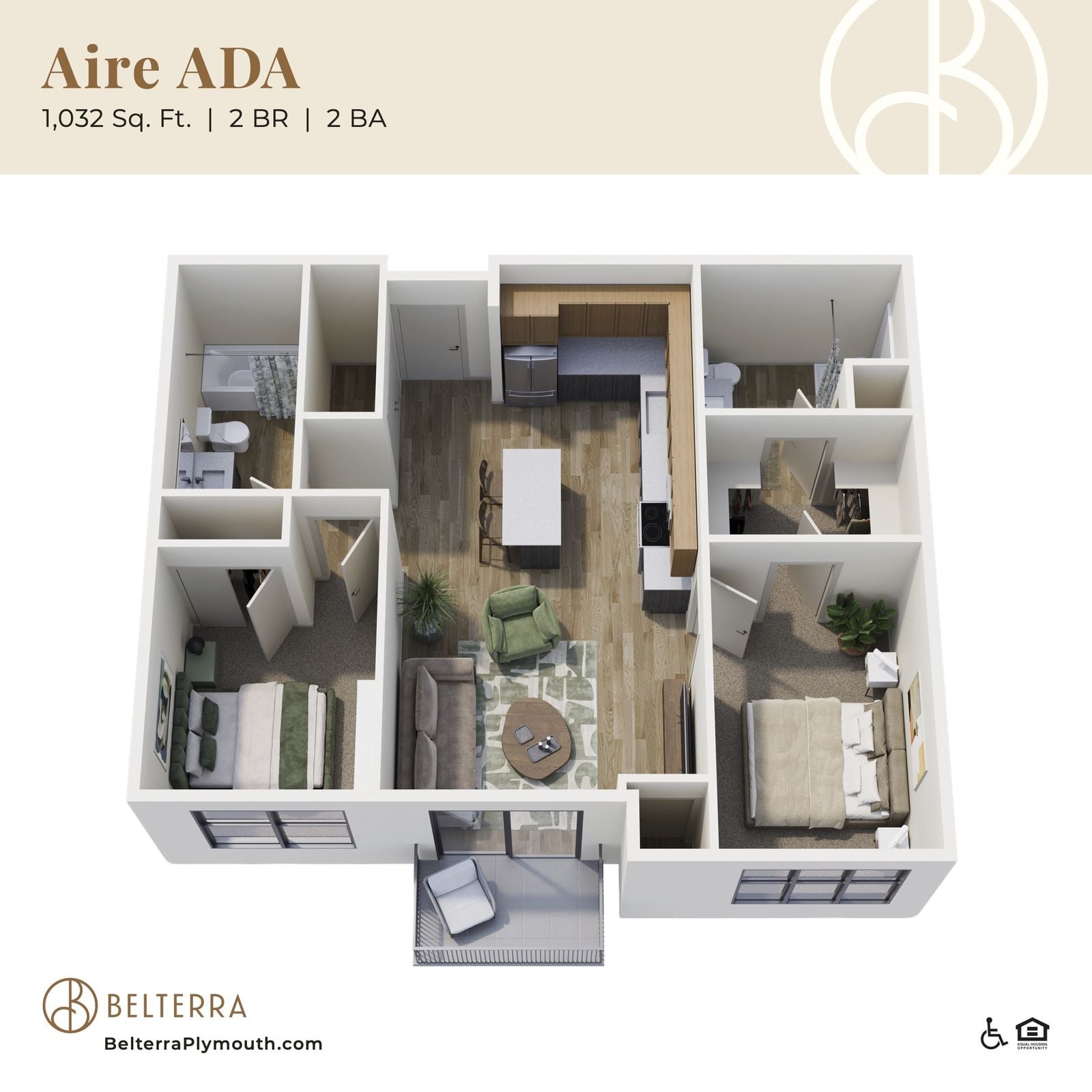 View 2 Bedroom details in a modal window