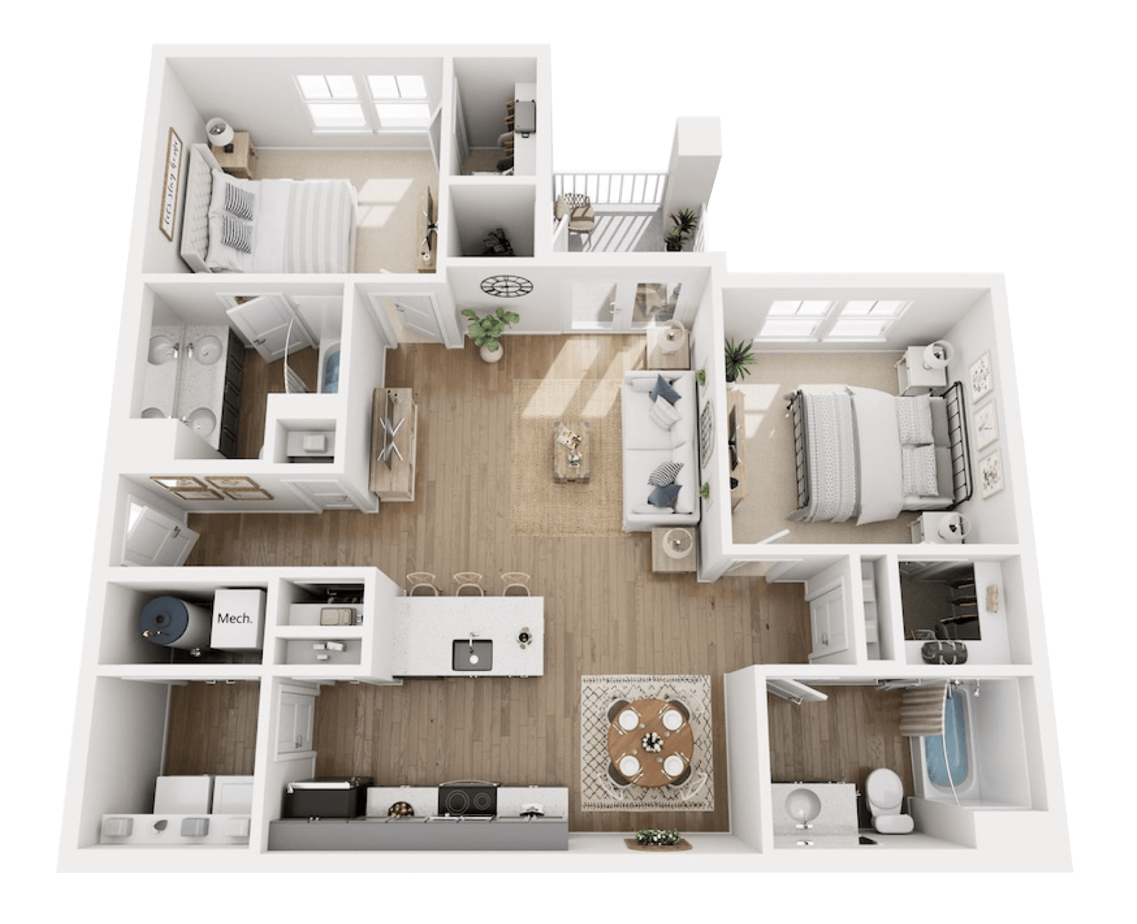 2 Bedroom floor plan