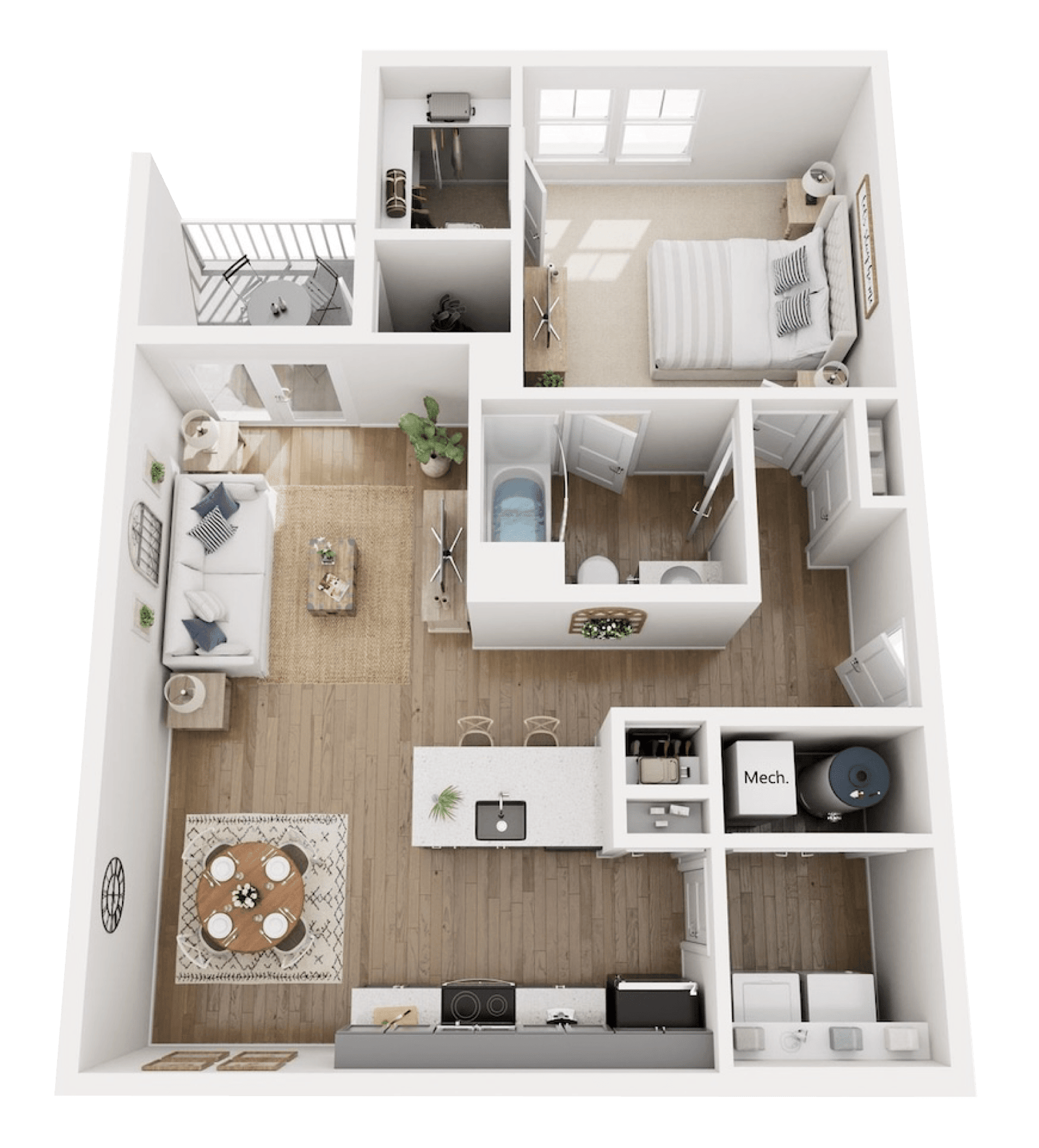1 Bedroom floor plan