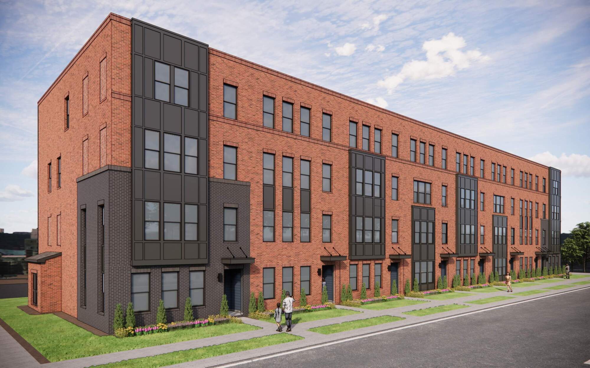 Exterior rendering of Lofts at Durham Park.